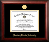 Western Illinois University 11w x 8.5h Gold Embossed Diploma Frame